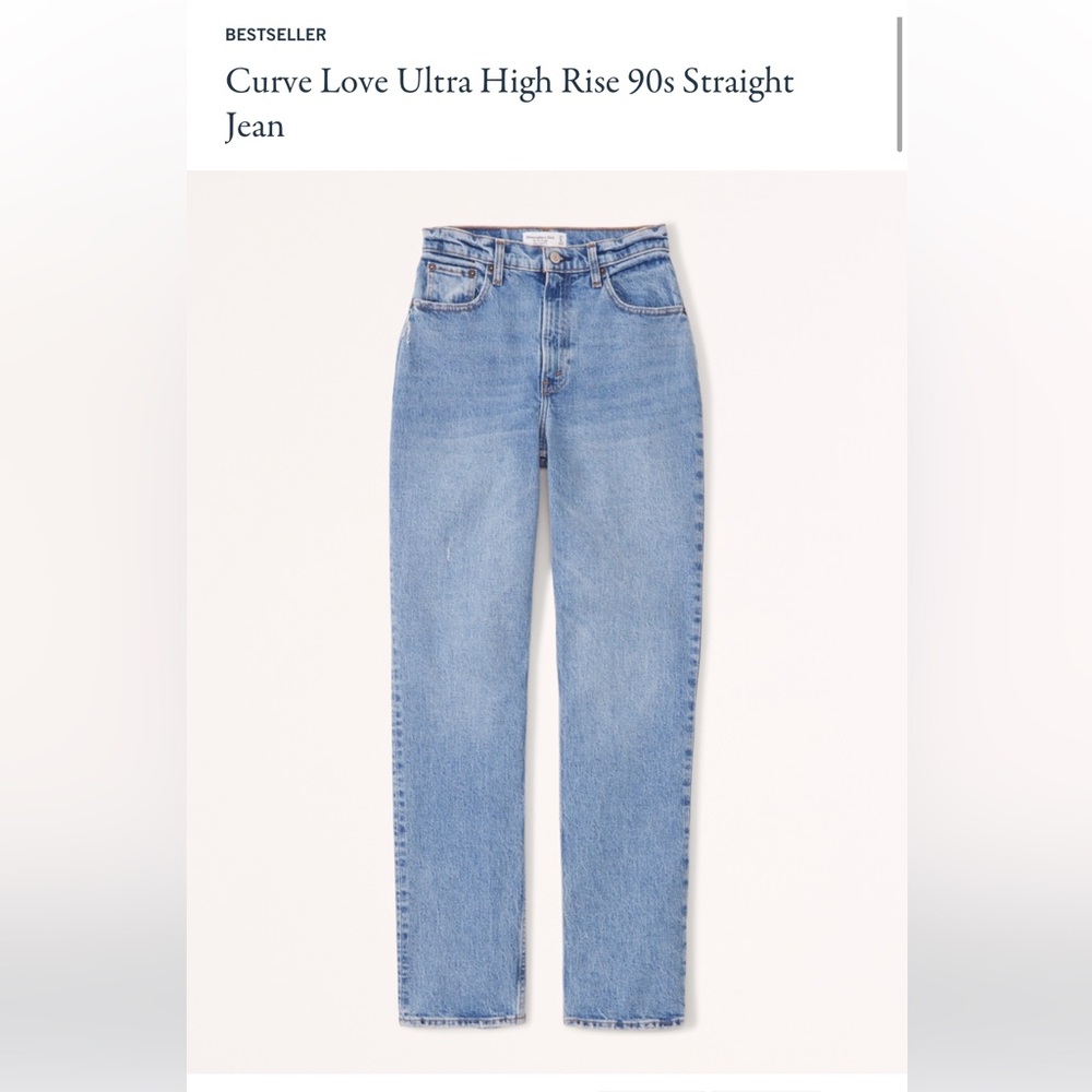 Abercrombie Curve Love Ultra High Rise 90S Straight Jean 24S